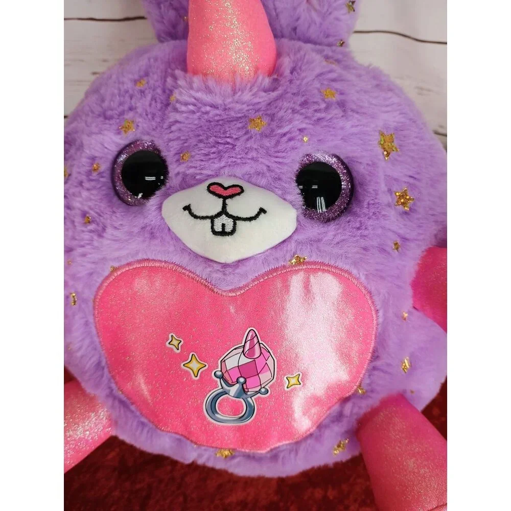 ZURU Plush Bunny‎ Rabbit Rainbocorn Sweet Shake Surprise Stuffed Purple Pink